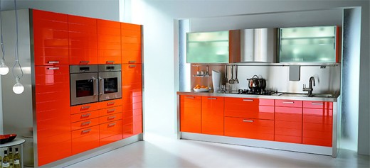 Итальянская Кухня Modula Arancio Rosso Chiaro