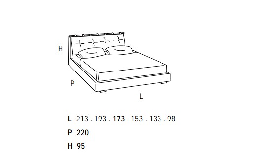 Размеры Кровать Alternotti Square