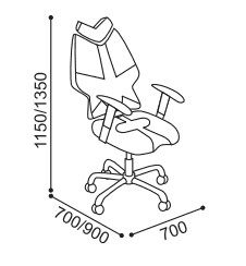 Детские офисные кресла Kulik-System FLY-размеры