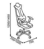 Офисные компьютерные кресла Kulik-System IMPERIAL_размеры